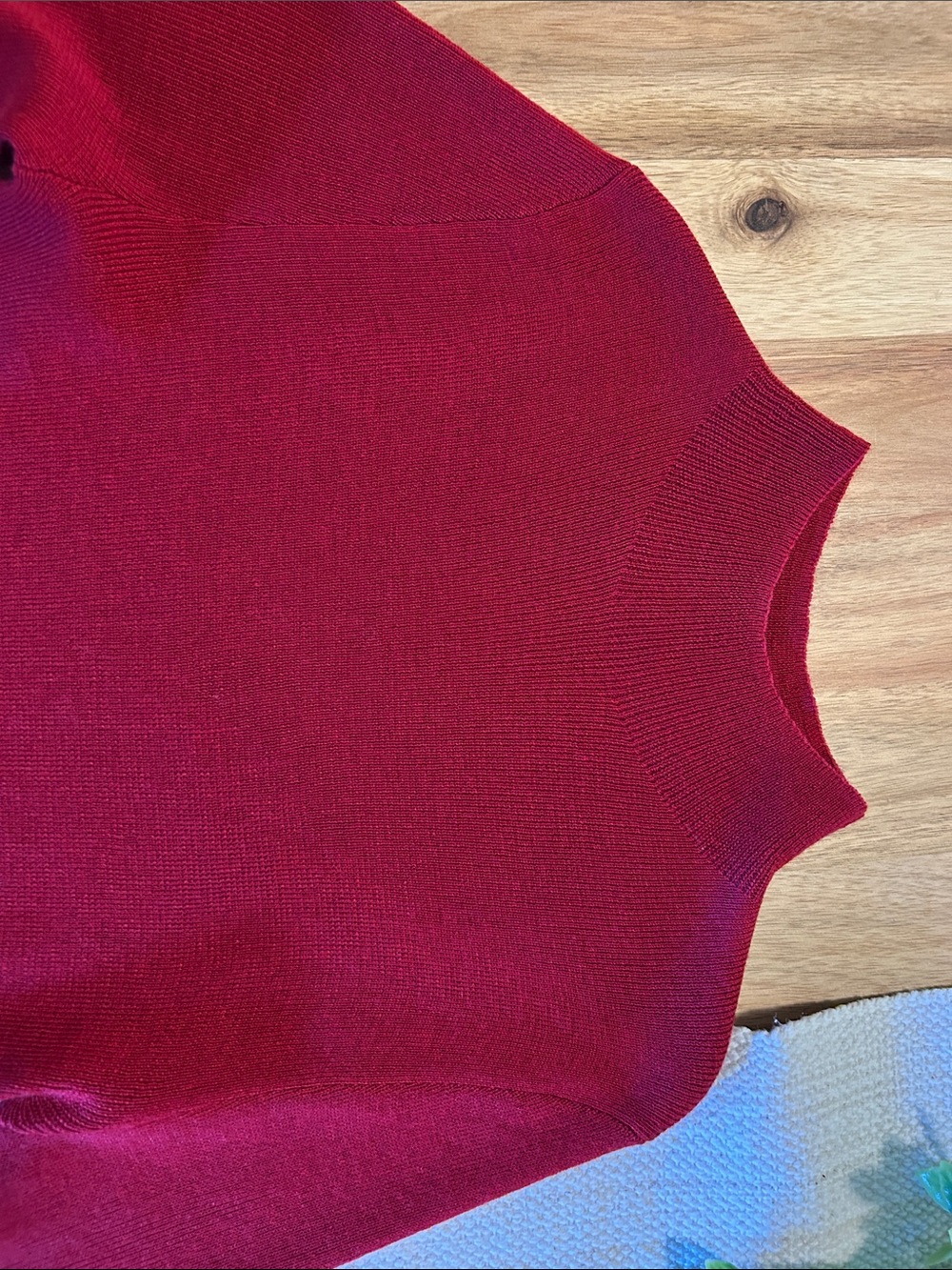 Commense Burgundy Mock Neck Sweater - Picture 2 of 2